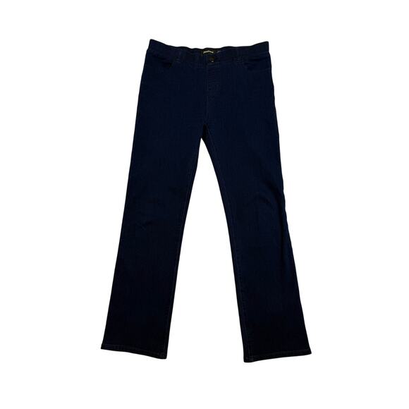 Betabrand Denim Women's Large Petite Dark Wash Stretch Straight - Picture 1 of 5